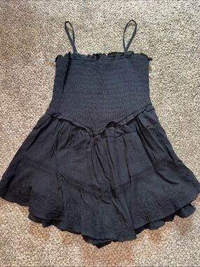 American Eagle Black Smocked romper